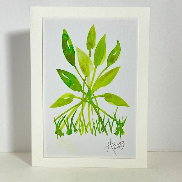 Watercolor Art Handmade Original Greeting Card and Envelope Suitable for Framing - Picture 1 of 4